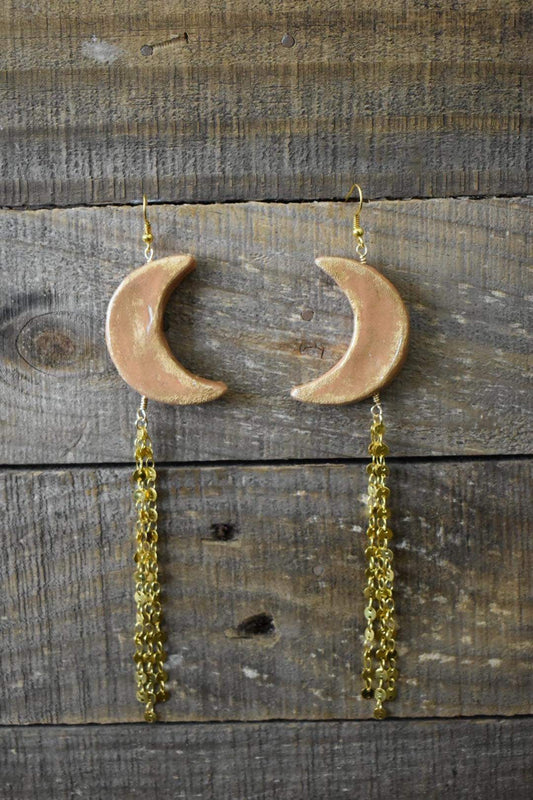 Boho Moon Earrings • Desert Dusk